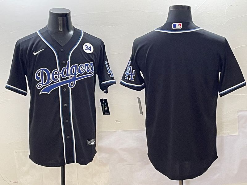 Men 2025 Los Angeles Dodgers Blank Black Three generations Fashion Nike MLB Jersey style 1